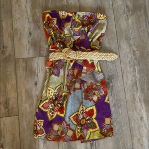 GB strapless dress w/ belt & pockets!!! Size Small